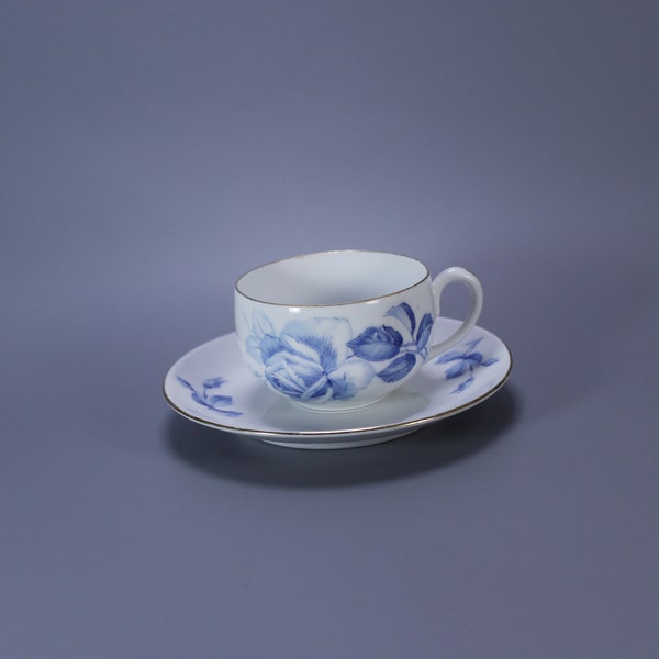 Koenigszelt Germany - Silesian Porcelain / China - Trio Cup with Saucer and Dessert Plate - 1920's