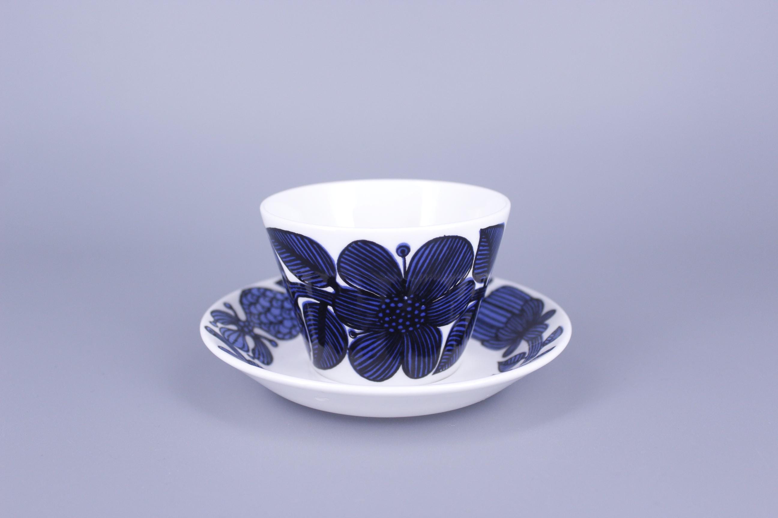 Vintage Gustavsberg Stig Lindberg “bla Aster” Cup & Saucer – 1960s