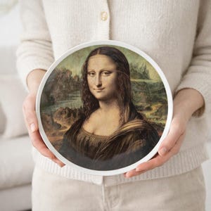 Vintage Mona Lisa Decoratief Bord, Wanddecoratie, Seltmann Weiden Bavaria, Leonardo da Vinci Kunst Porselein, Verjaardagscadeau