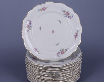 Rosenthal Pompadour Stati Uniti Zone Germany Set di 12 piatti da dessert anni '40 in ottime condizioni