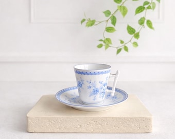 Antique Hermann Ohme Demitasse Cup with Saucer Rare Pattern 1900s