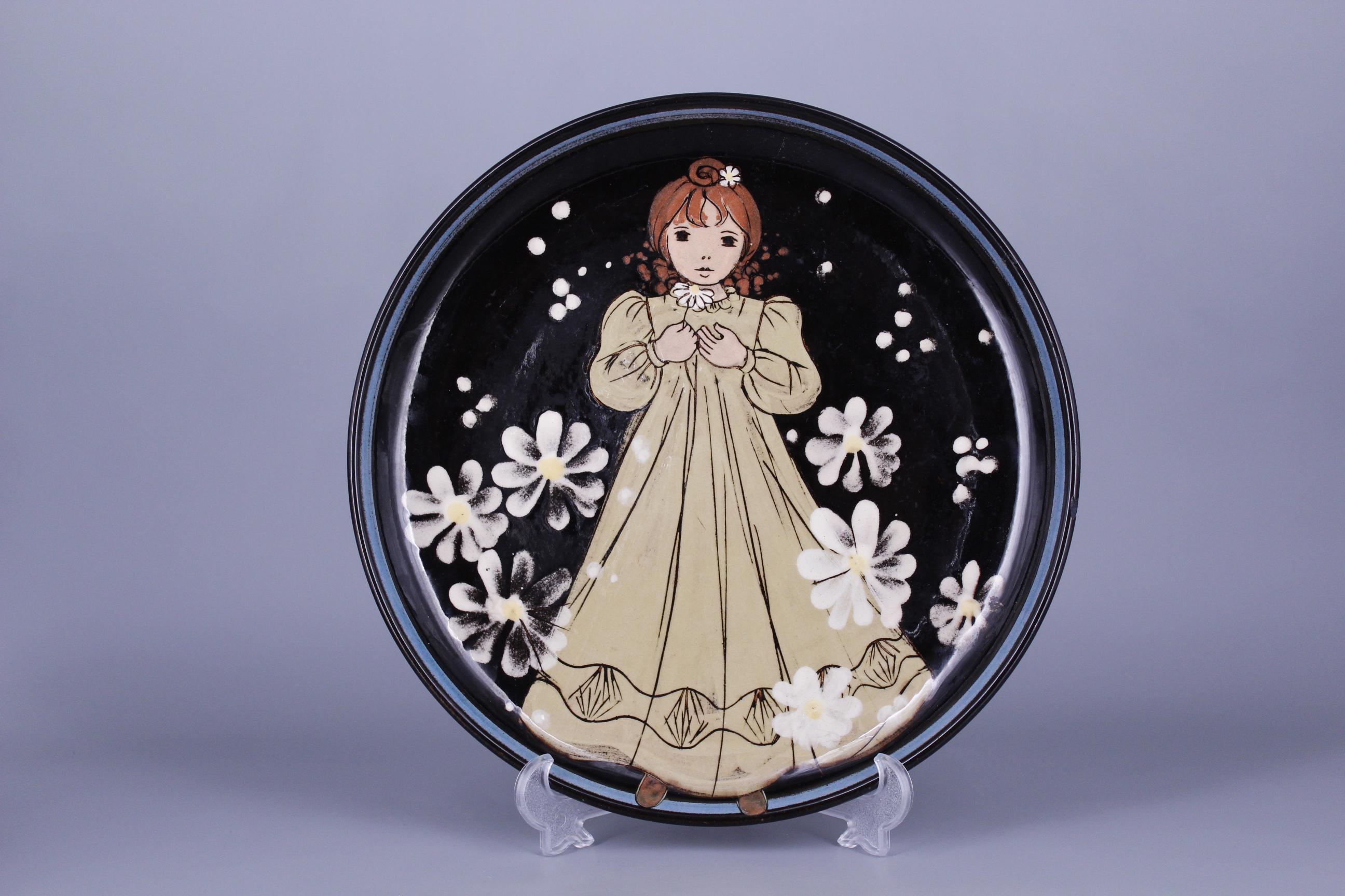 ヴィンテージ ラインフェルデン スイス セラミック プレート – 手描き