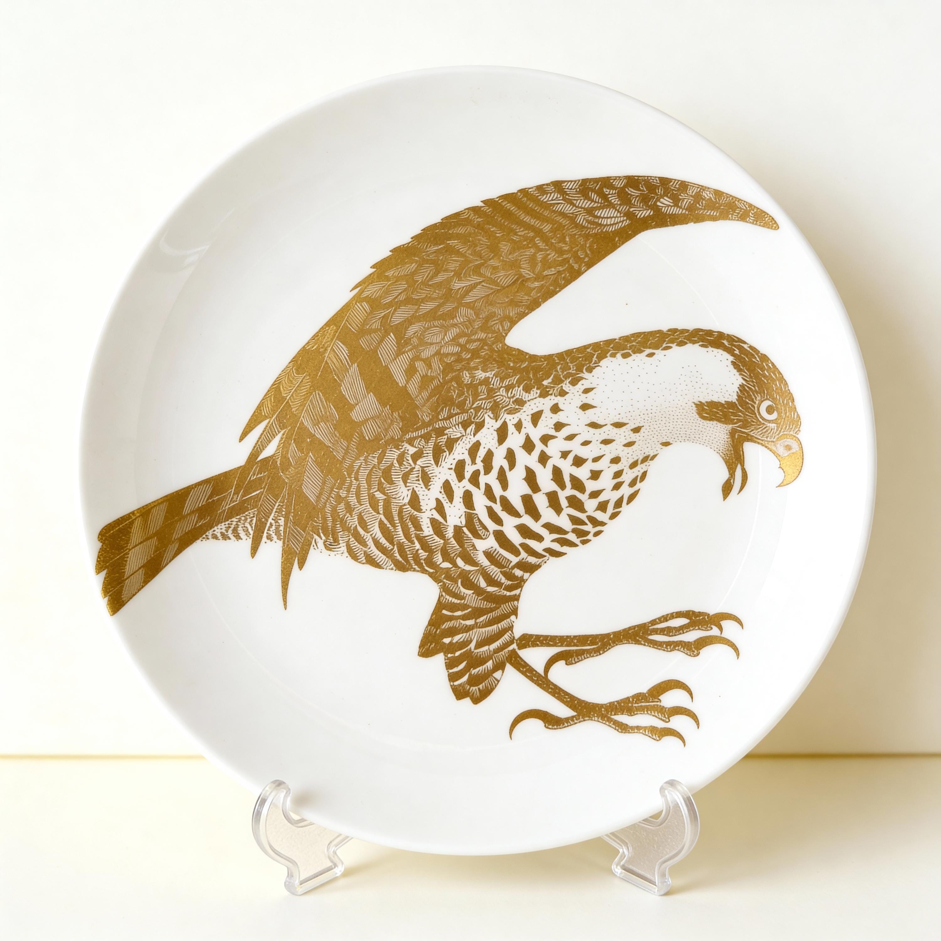 Vintage Gustavsberg Plate – Falcon Design – Sweden 1970s – 26 Cm