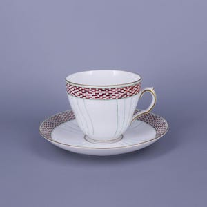 Royal Copenhagen &quot;Josephine&quot; Cup & Saucer – First Quality, Vintage Danish Porcelain, Elegant White Teacup Set