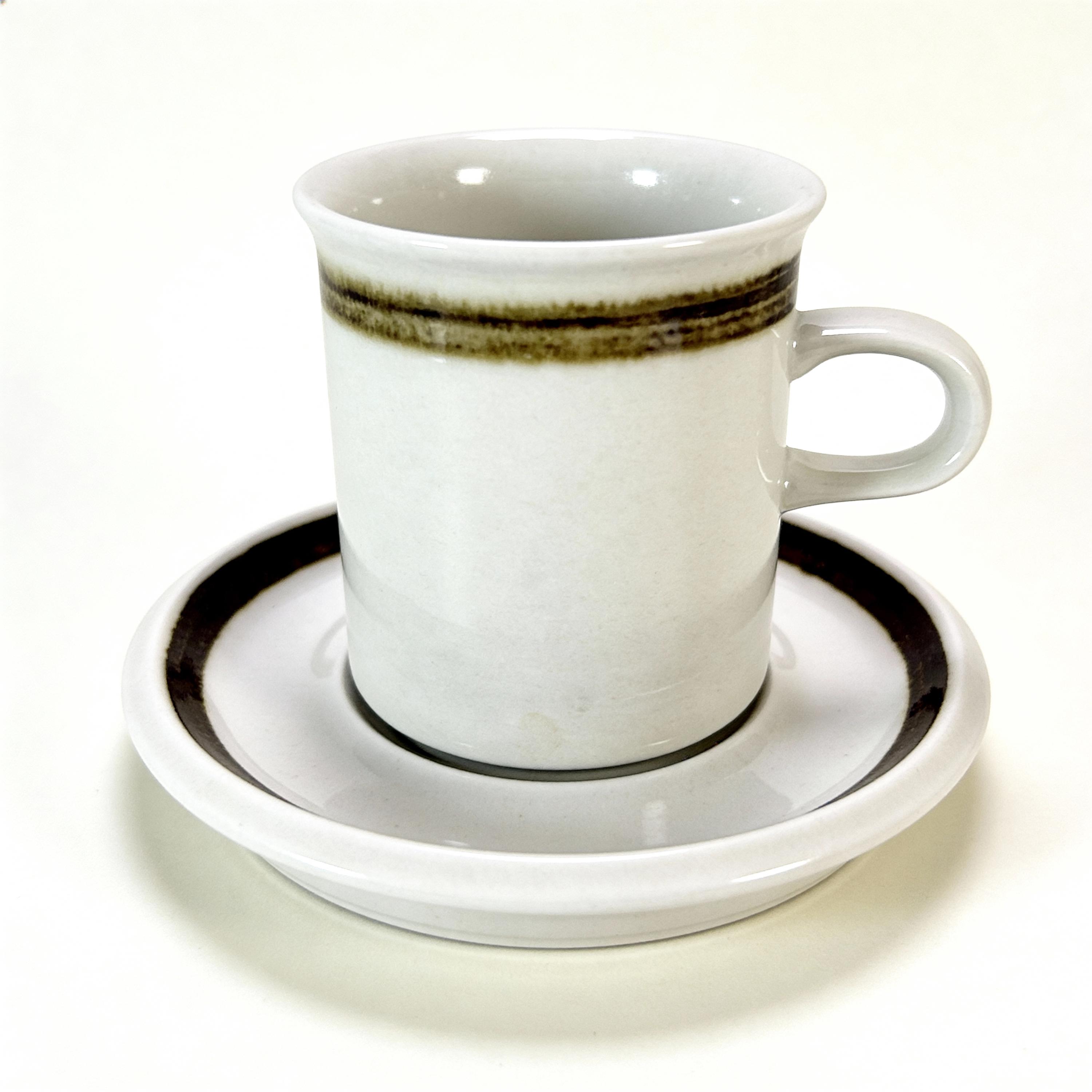 Arabia Finland Vintage Cup and Saucer – Minimalist Nordic Design