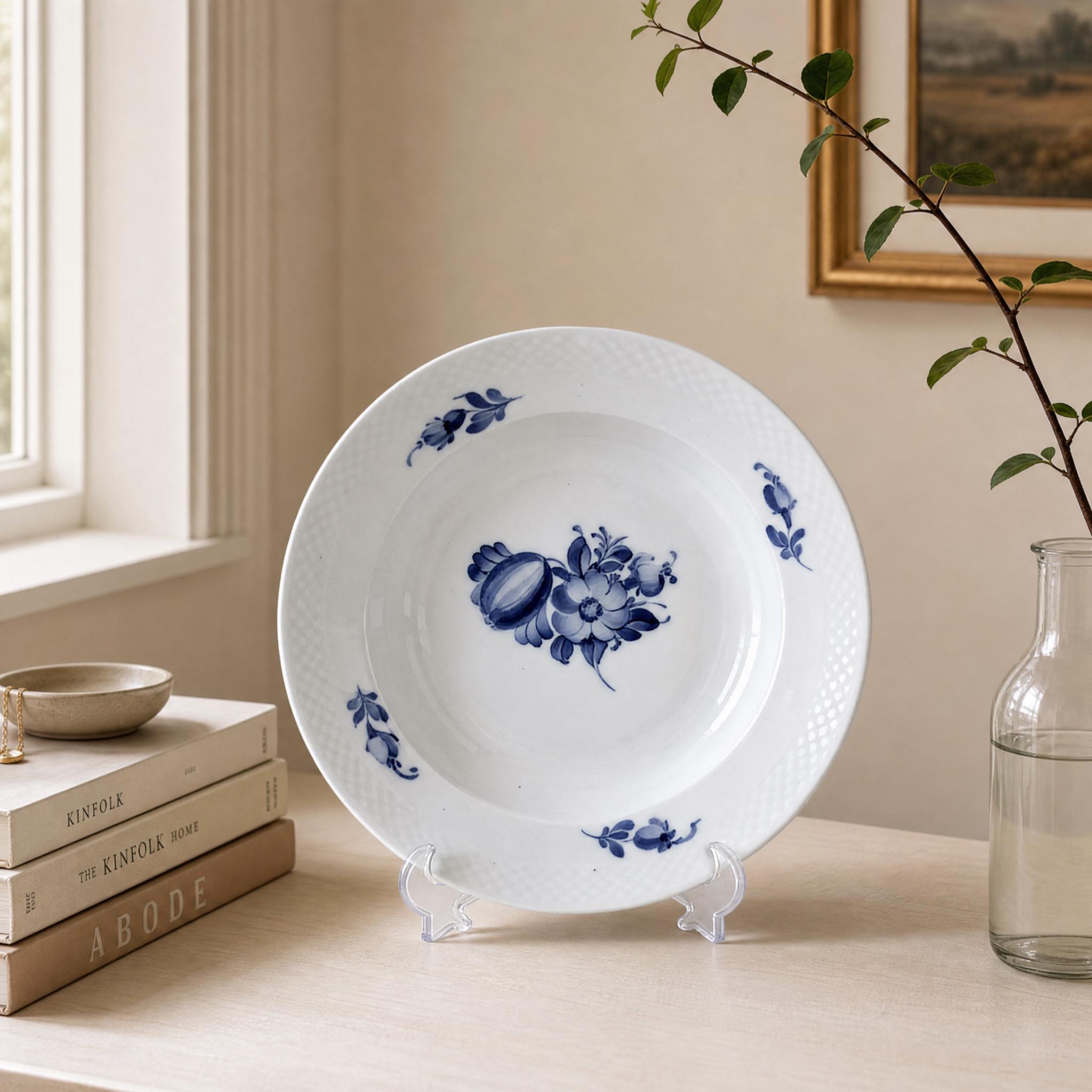 Royal Copenhagen Blue Flower #8107, Deep Plate, Bowl - Antique