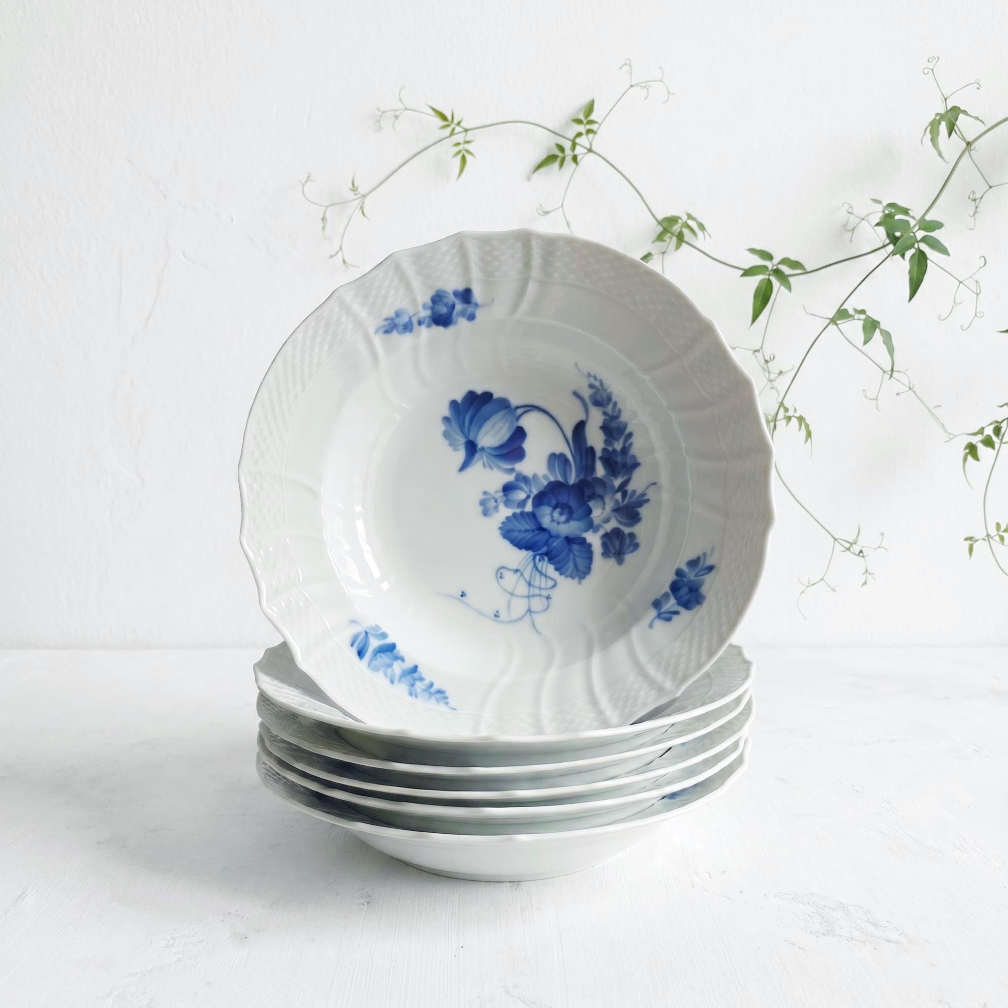 【レア美品】ロイヤルベール★ブルーコーンフラワー★トリオ Reserved Rare Royal Copenhagen Blue Flower #1616 Set of 6 Deep