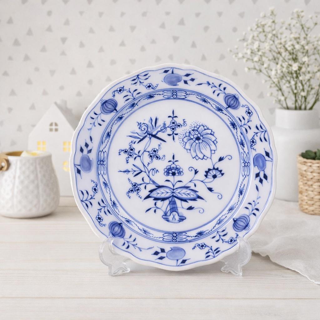 Rare Meissen Blue Onion Dinner Plate 25 Cm 1950s German Porcelain