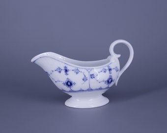 Royal Copenhagen Azul Estriado Liso no. 308. Salsera