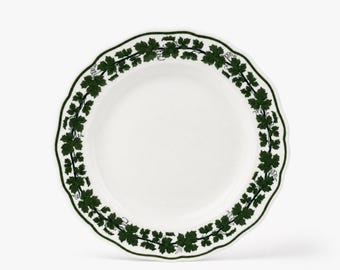 Meissen Green Ivy Vine Dinner Plate 25 cm Antique German Porcelain 1930s