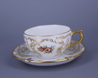 Rosenthal Sanssouci Diplomat . UNIQUE Porcelain Cup And Saucer . 1930's . Excellent Condition