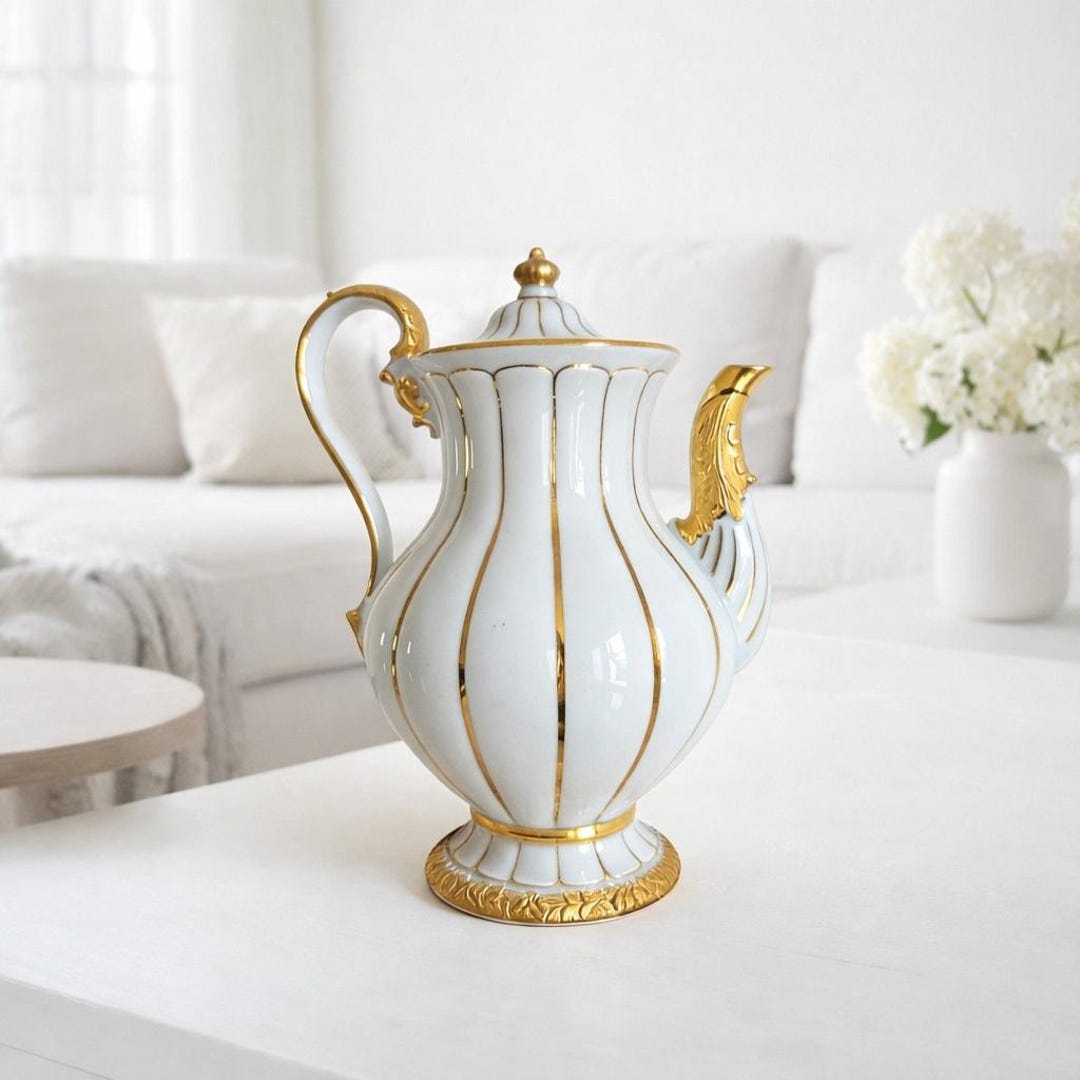 Meissen X-form Chocolate Pot – 1900s Antique Porcelain - Etsy