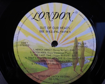 Vintage 1965 Vinyl Album the Rolling Stones 'out of Our Heads