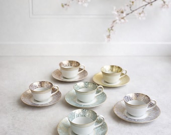 Vintage Bareuther Set of 6 Mokka Cups with Saucers