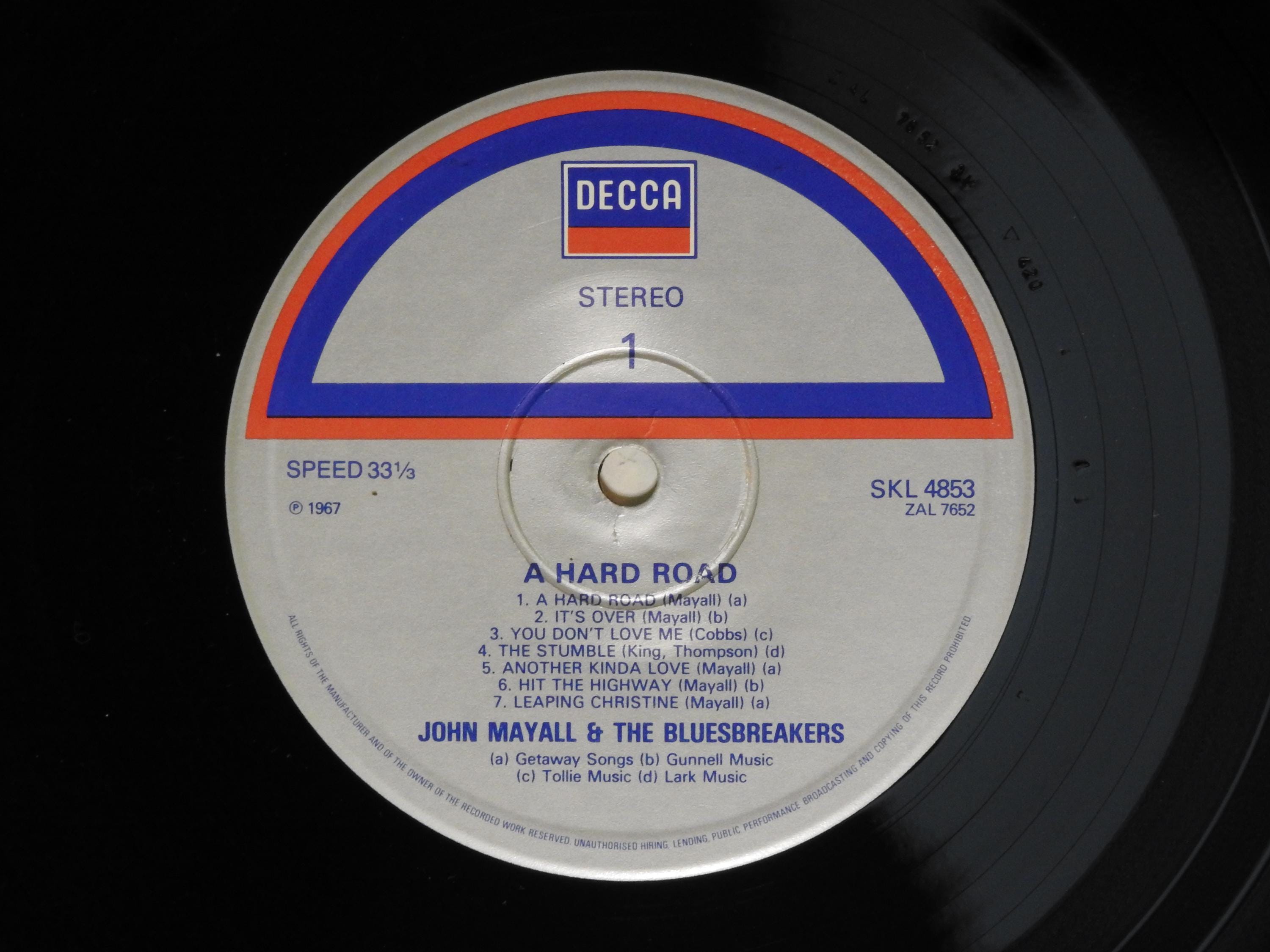 Vintage 1967 Vinyl Album John Mayall and the Bluesbreakers – 'A