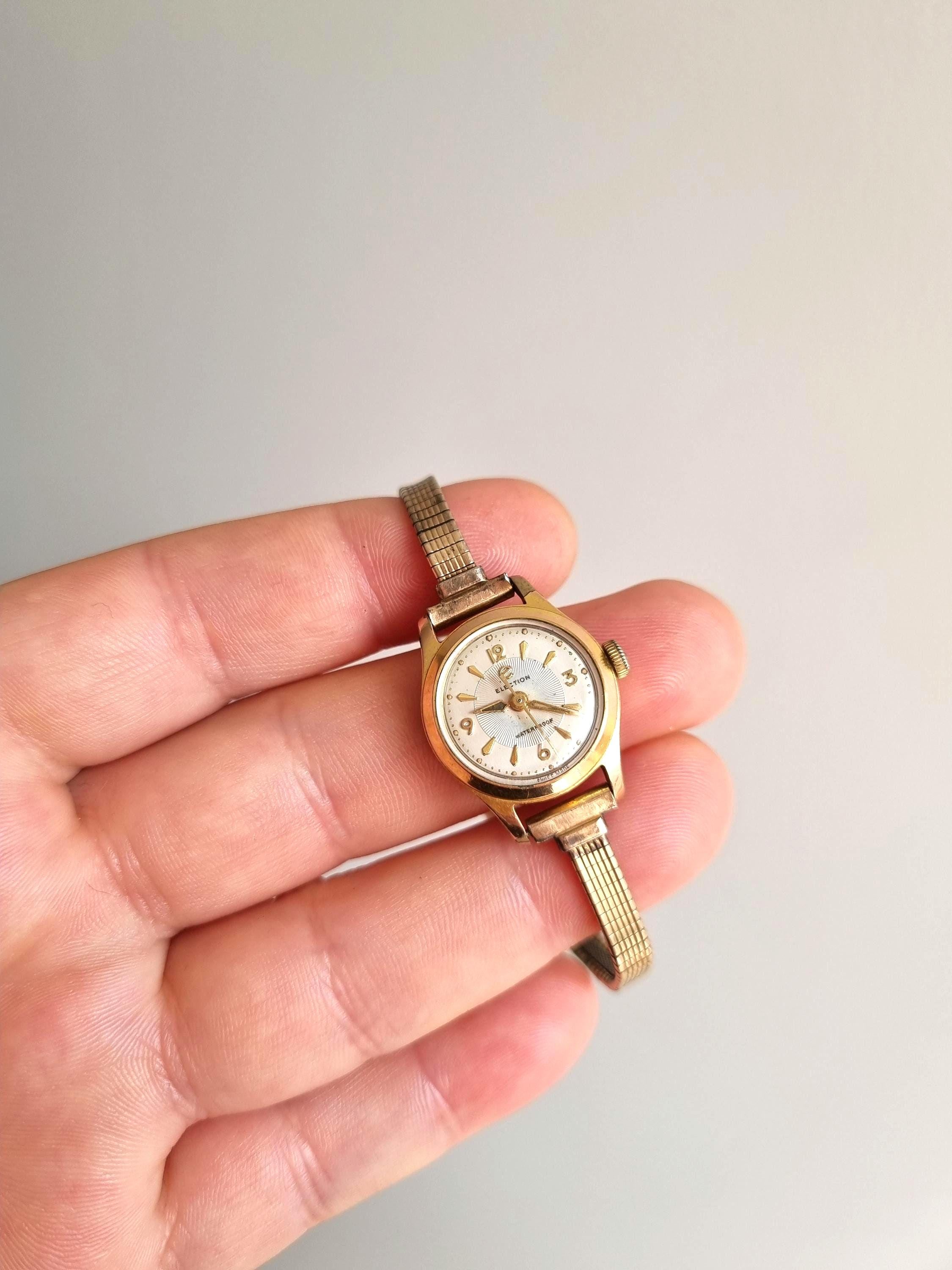 Vintage Election Ladies Watch | 1950s Swiss Made | 22mm | Gold