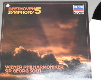 Vintage 1959 Vinyl album GEORG SOLTI Beethoven Symphony 5 Vienna Philharmonic Orchestra Decca VIV 24