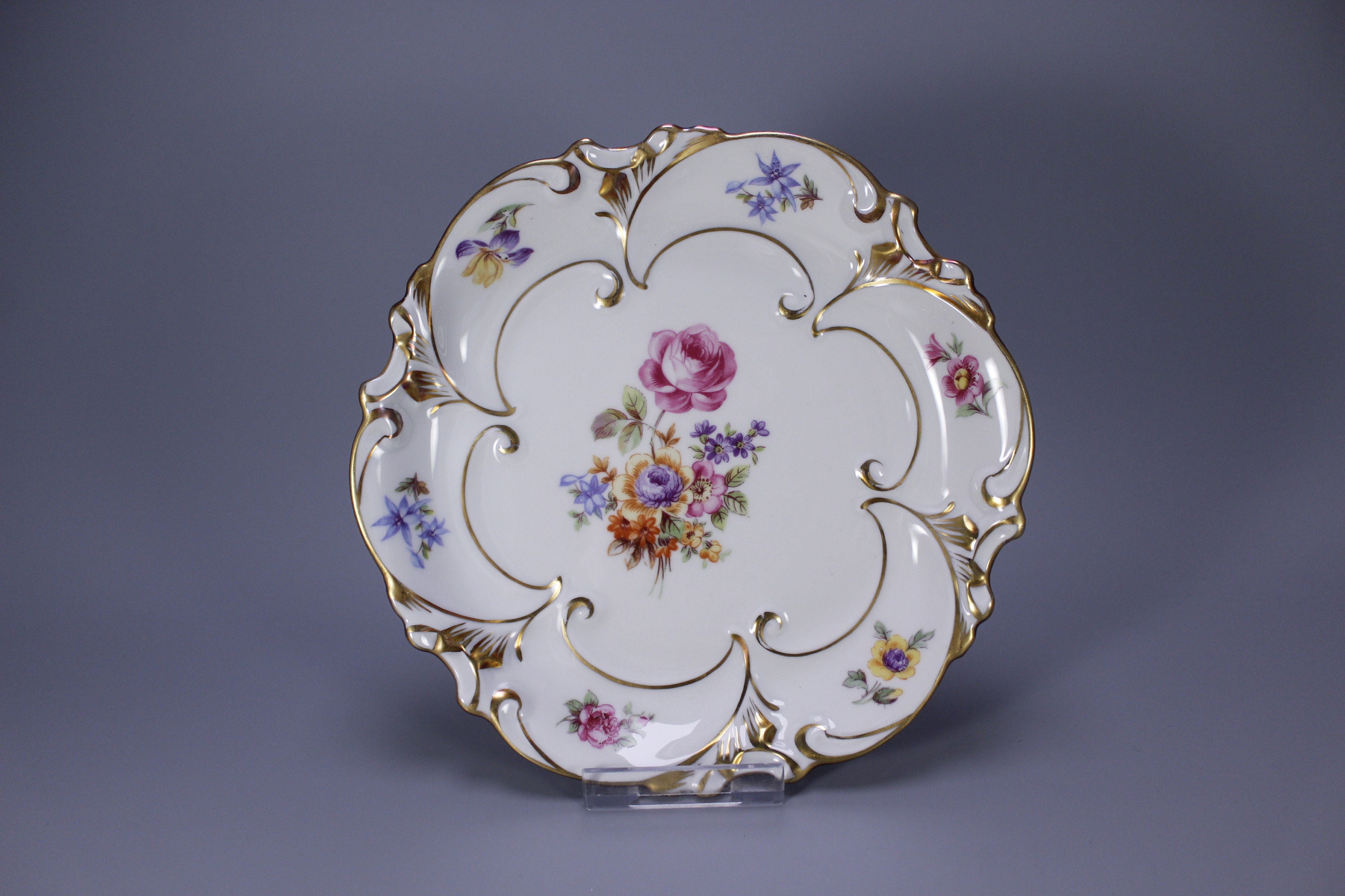 ILMENAU - Graf von Henneberg Porzellan 1777 Echt Wei & Gold /  Wunderschner Porzellanteller - Ausgezeichneter Zustand - Etsy.de