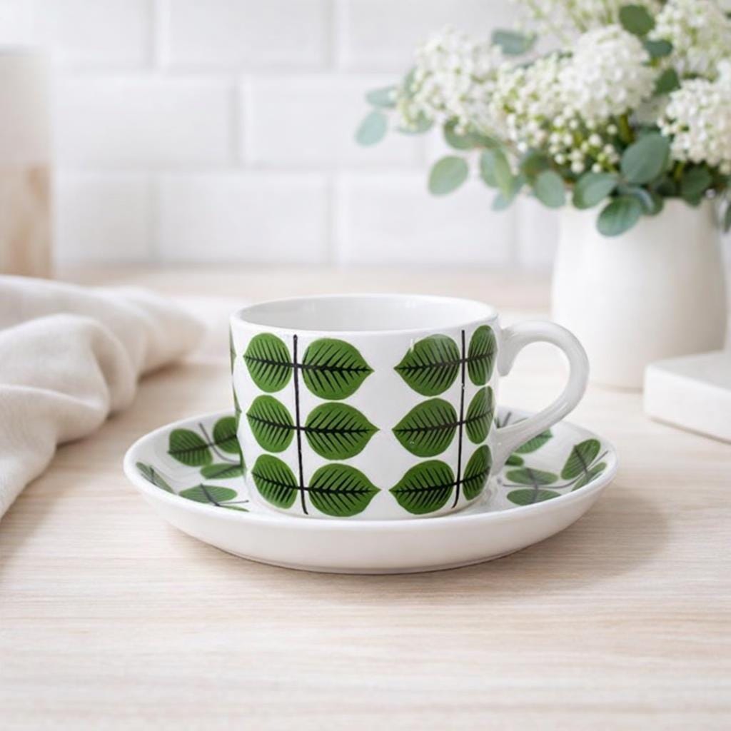 Vintage Gustavsberg Bersa - Tea Cup and Saucer by Stig Lindberg