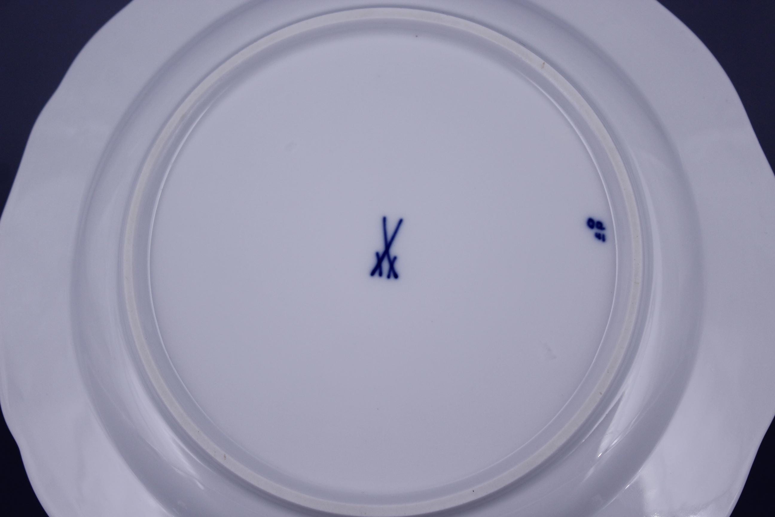 Rare Meissen Blue Onion Dinner Plate 25 Cm 1950s German Porcelain