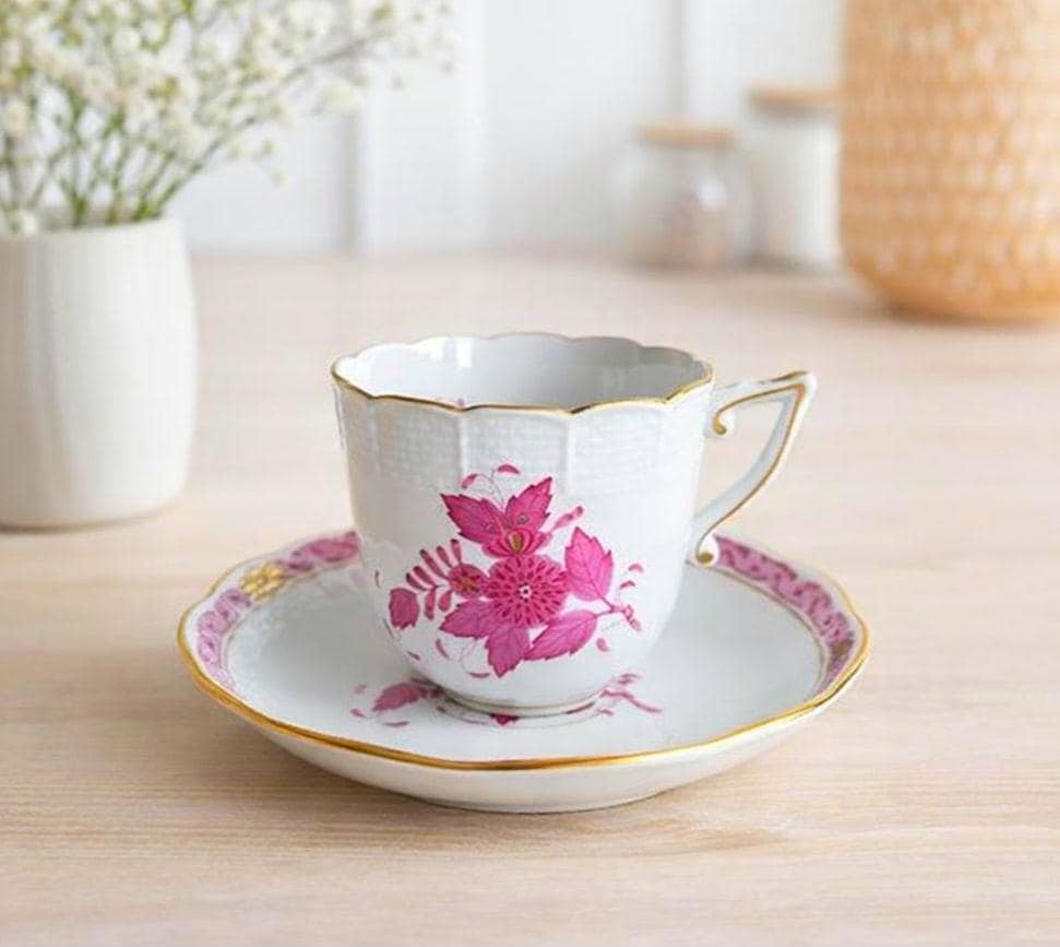 Herend Apponyi Purpur Cup With Saucer 200 Ml - Etsy