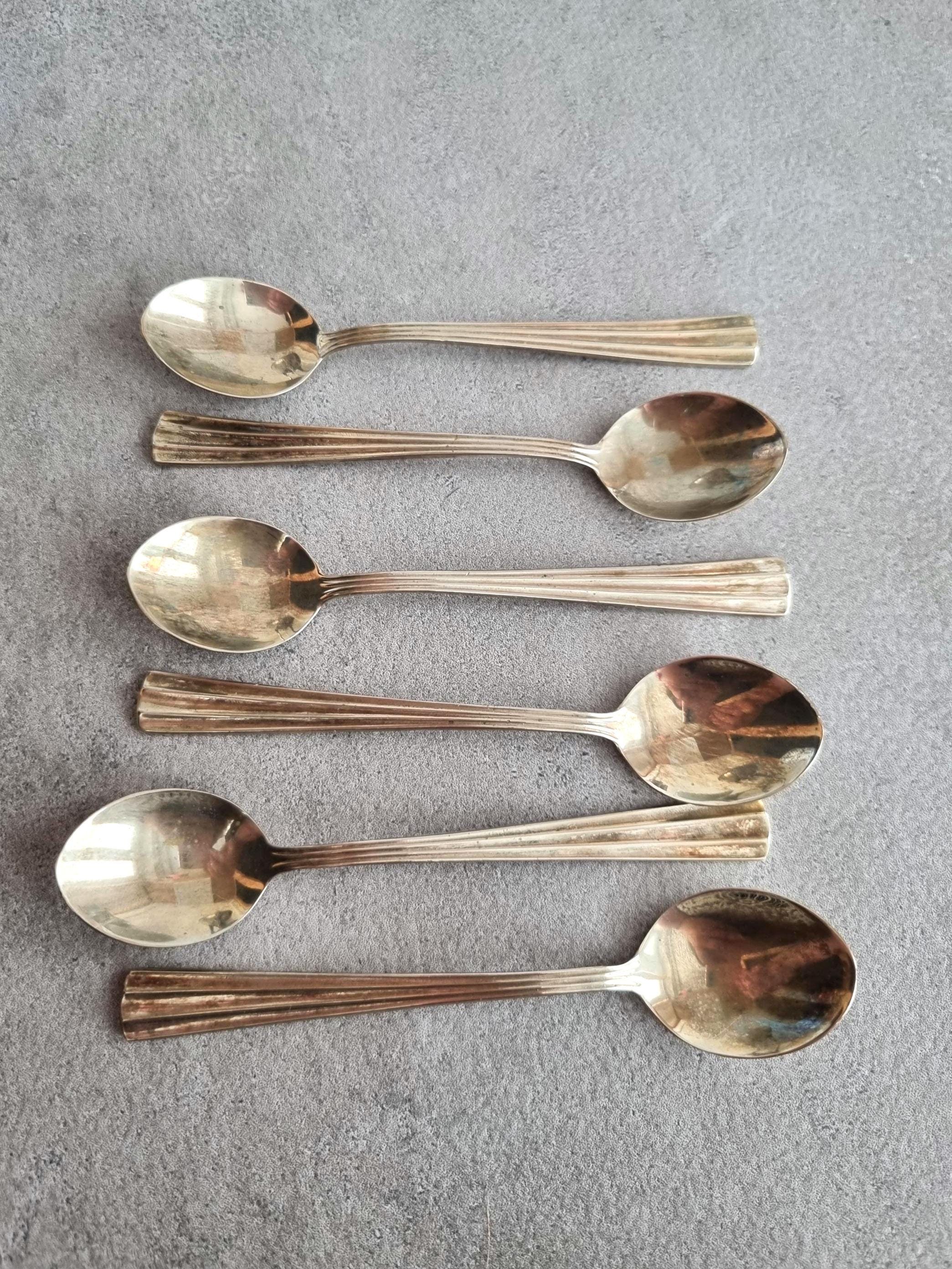 Set of 6 Vintage Silver Teaspoons – Prima NS Alpacca Sweden 1920s