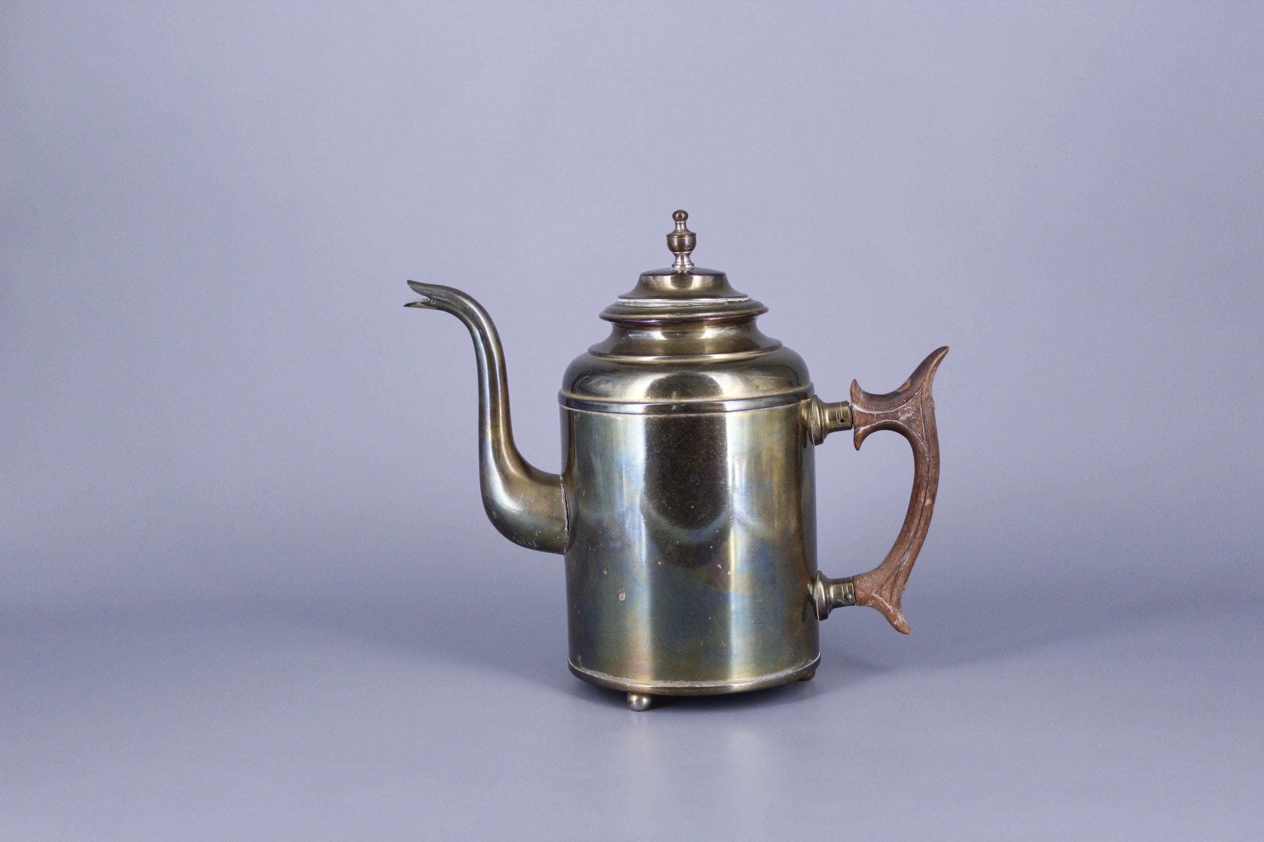 錫製アンティークポット アンティーク ホーロー ポット : アンティークと雑貨店FrenchFlow