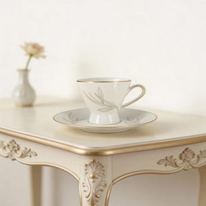 Rosenthal Form 2000 Porcelain Cup and Saucer, Elegant Vintage Tableware