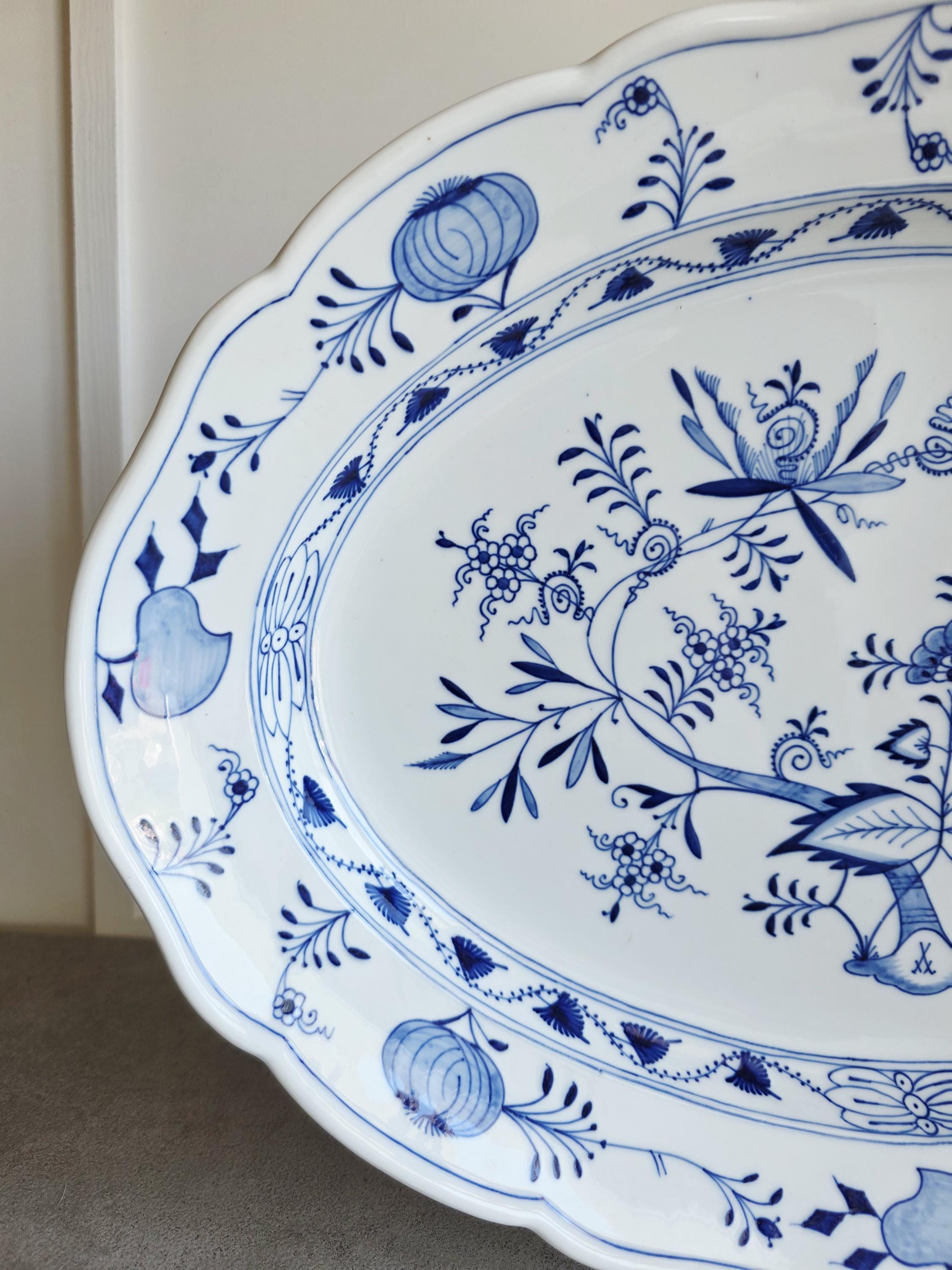 MEISSEN ブルーオニオン　オバールプラッター アンティーク マイセン ブルーオニオン 大型オーバルサービング