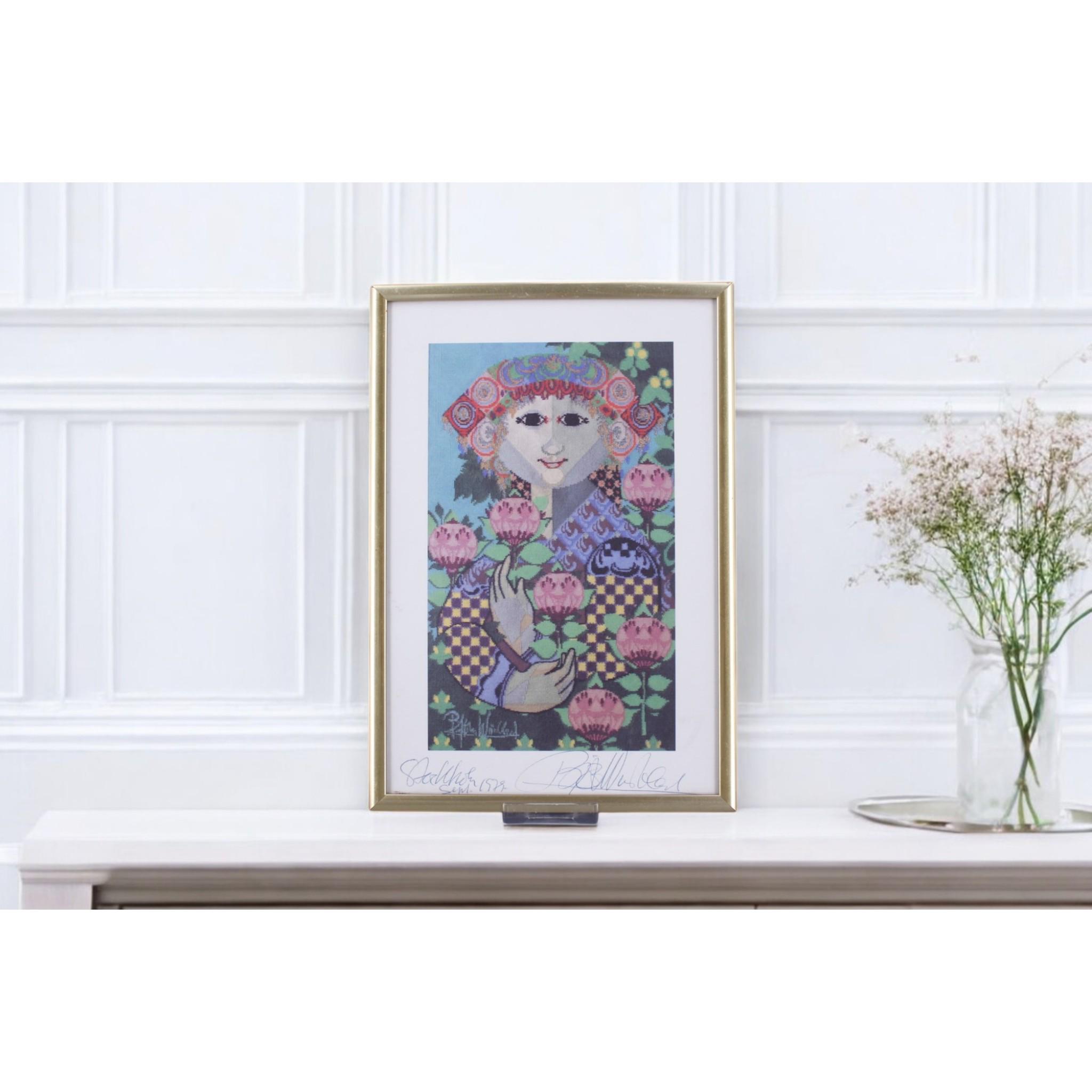 Bjørn Wiinblad Signed Artwork – Framed Vintage Print With
