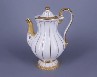 Meissen X-form Chocolate Pot – 1900s Antique Porcelain - Etsy