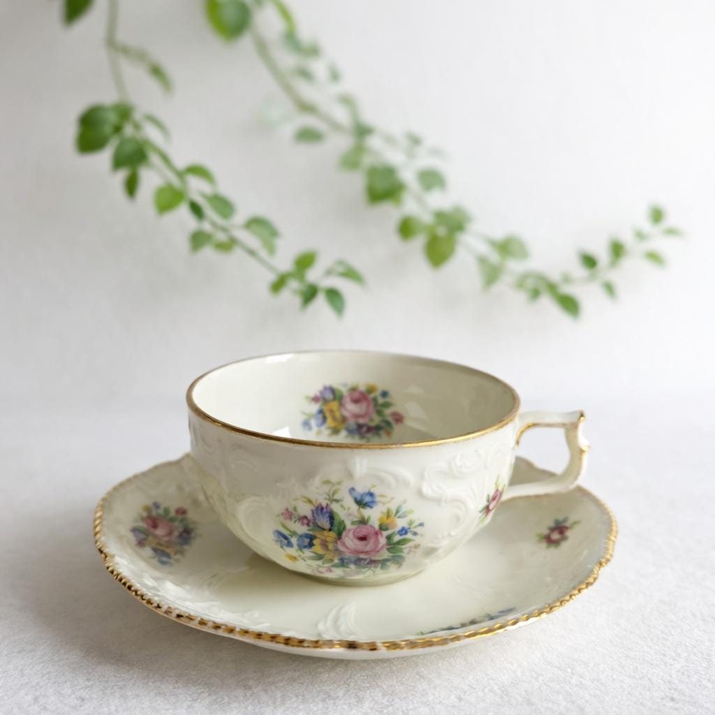 Ancien service a café thé en porcelaine ALLEMAGNE ? decor de