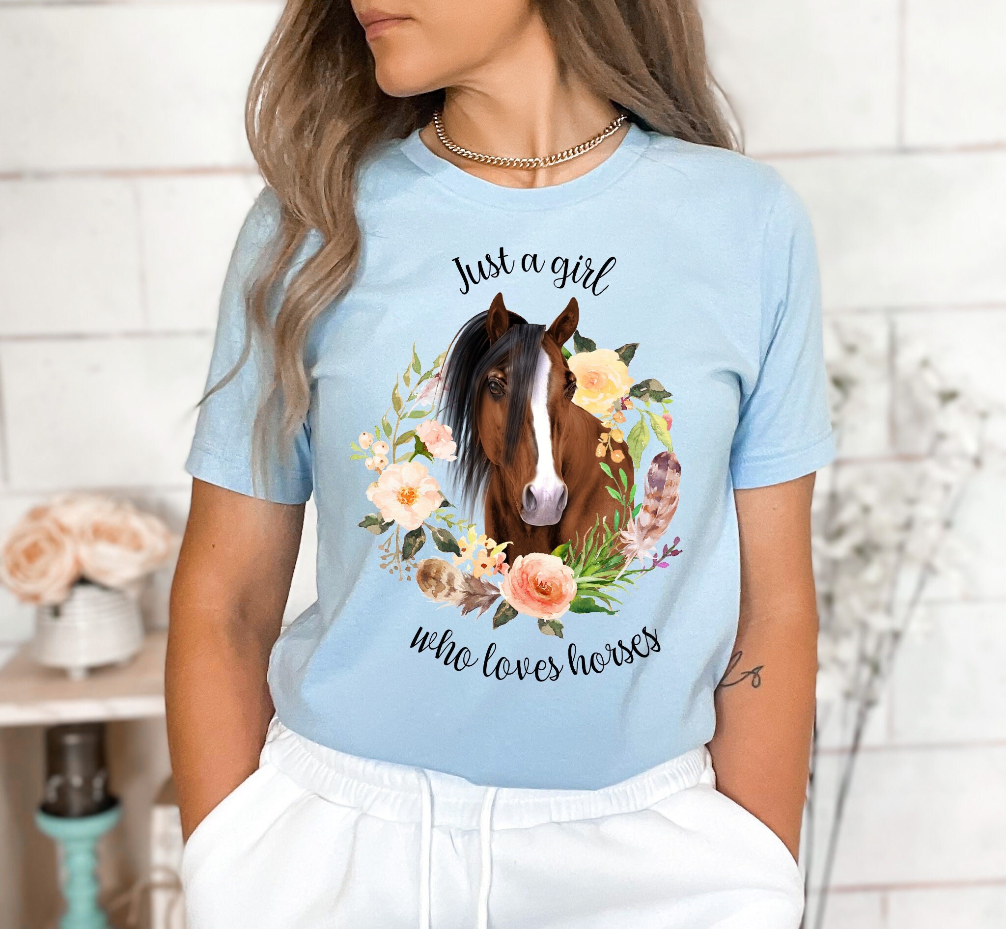 Just a Girl Who Loves Horses Shirt Horse Lover Shirt Horse - Etsy Canada