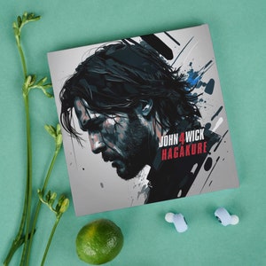 John Wick digital art for print graphic art keanu reeves fan art pillow poster print john wick chapter 4 diy printable svg / pdf / png files