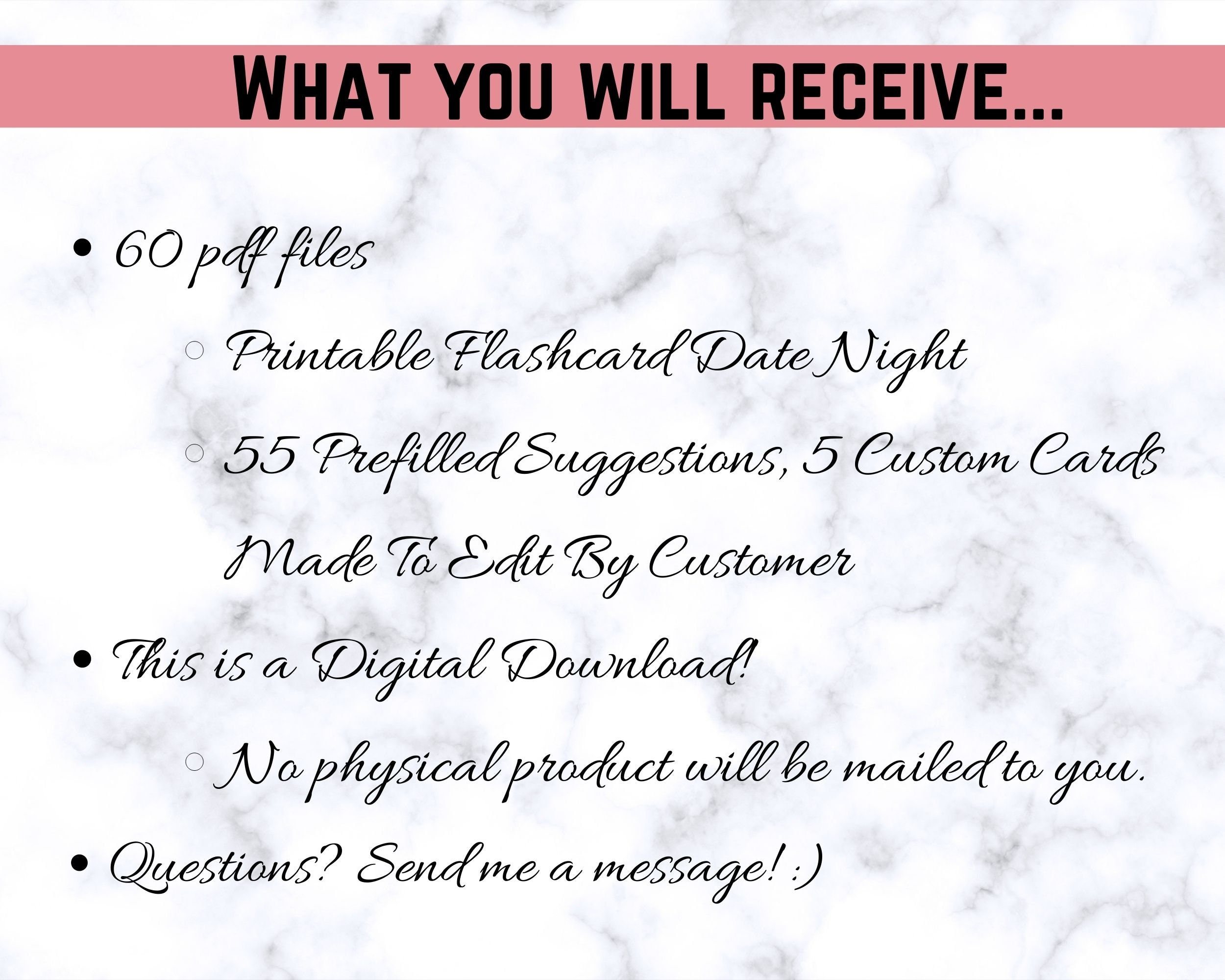 Flashcard Date Night Trend, Date Ideas, Bridal Gift, Couple Game