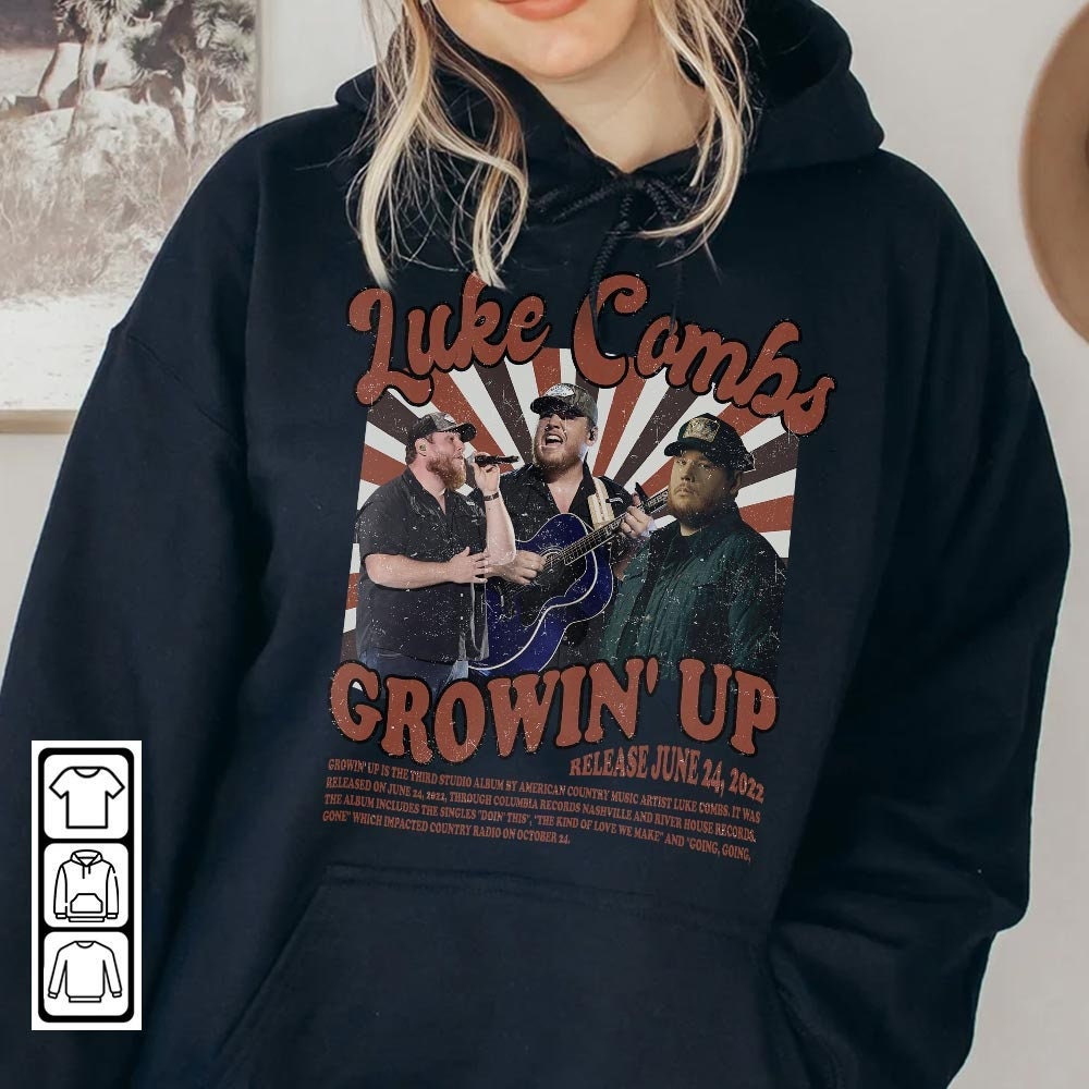 Luke Combs Merch Music Shirt Growin' up Album Tour Etsy Canada