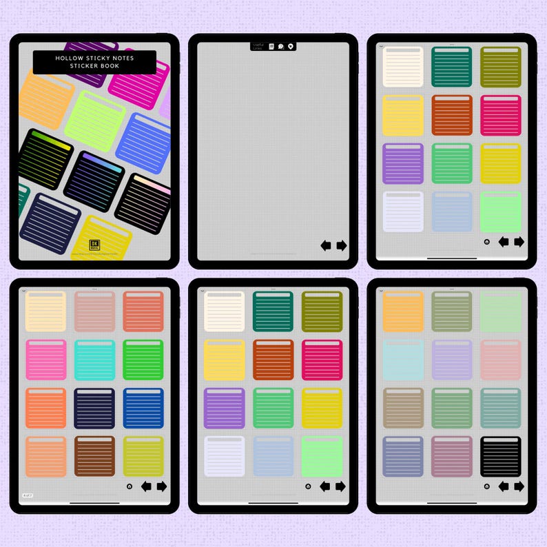 Sticky Note Digital Planner Stickers for Goodnotes Samsung Notes ...