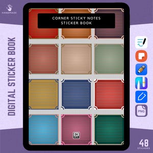 Fancy Sticky Notes Digital Planner Sticker Set for GoodNotes Samsung Notes Notability Noteful and Notewise