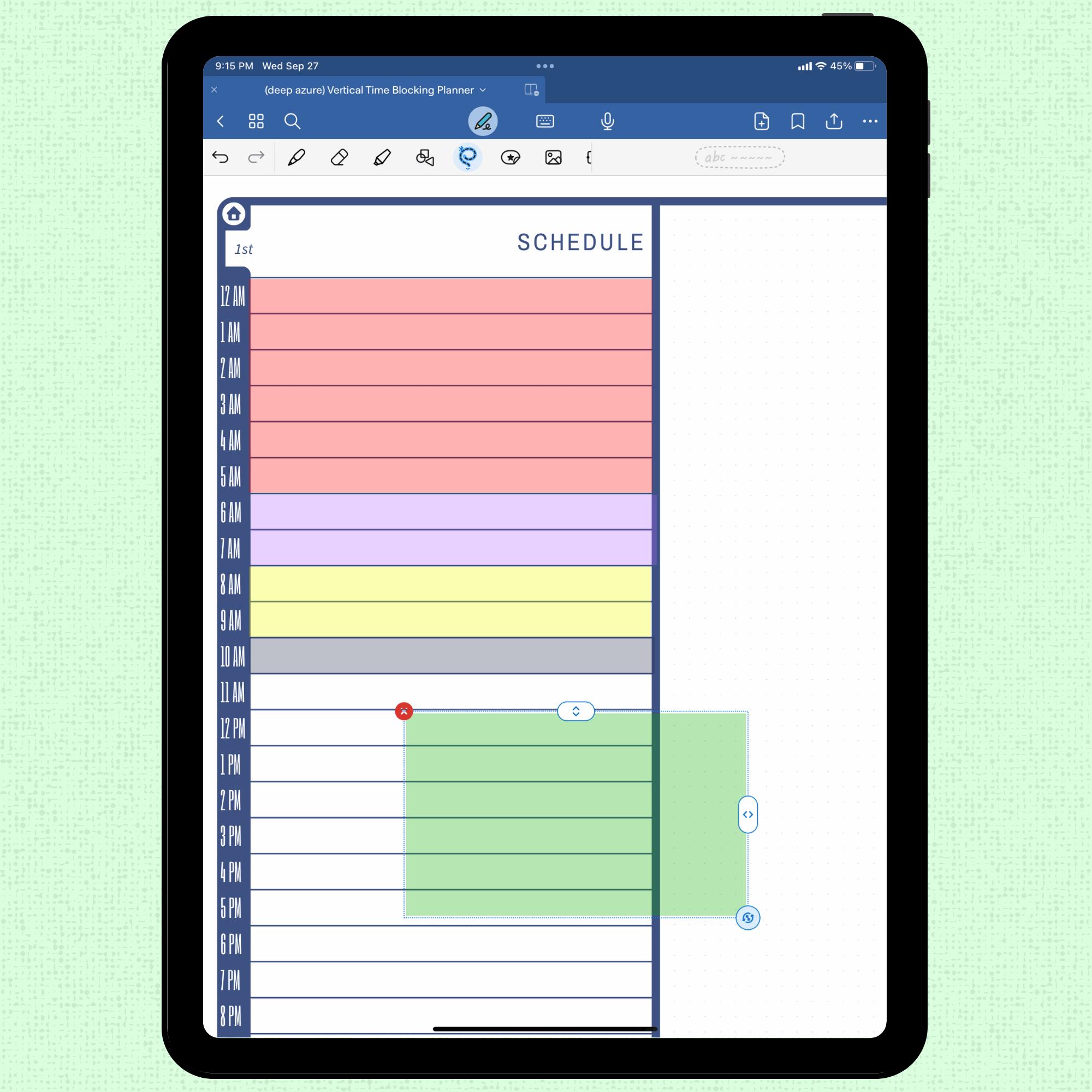 Time Blocking Digital Planner Set With Stickers | 24 Hour Scheduling ...