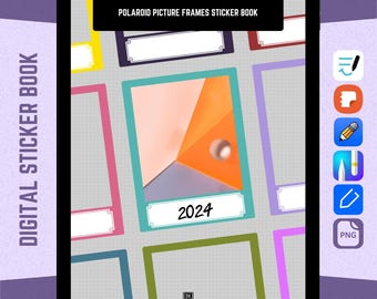 Camera Picture Frame Digital Stickers | GoodNotes, Notability (PNG)