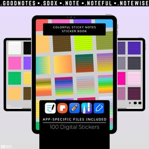 Gradient Sticky Notes 120 Total Tabs, Colorful Sticky Tabs, Palette Colors,  Divider Tabs, Cute School Supplies, Index Tabs, Memo Dividers 