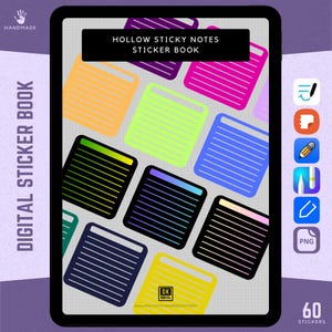 Sticky Note Digital Planner Stickers for GoodNotes Samsung Notes Notability Noteful and Notewise