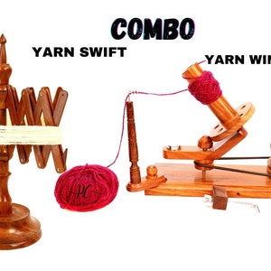 Yarn Winder and Swift Combo Hand-operated Ball Winder Knitter's