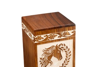 Urna Cineraria In Legno Artigianale Albero Della Vita – Grande Capacità 113,4 Kg – Palissandro Per Colombario