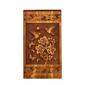 Handcrafted Rosewood Cremation Urn: Tree of Life Memorial Box