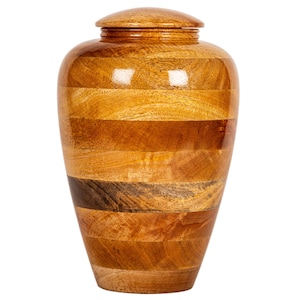 Natural Wooden Cremation Urn Box For Human Ashes, Large Urn Box, Wooden Urn, Memorial & Funeral Urn, Urn for Ashes, Adult Urn for Ashes,