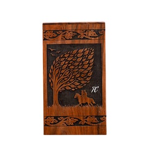 Handcrafted Rosewood Cremation Urn: Tree of Life Memorial Box