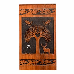 Wooden Cremation Urn for Human Ashes  - Tree of Life , Personalized Memorial Wooden Box , Adult Cremation Urn , Large Urn for Human Ashes