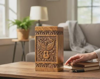 Musical Cremation Urn – Handmade Rosewood Urn for Adult Ashes
