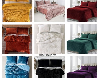 Ultra Luxury Crushed Velvet Duvet Cover, Boho Bedding UO Comforter ...